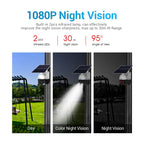 ESCAM QF724 3MP 24h Recording Cloud Storage PT 4G PIR Alarm IP Camera with Solar Panel, US Plug, EU Plug
