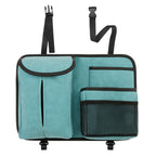 2 PCS Car Seat Back Hanging Bag Sheepskin Leather Storage Bag With Hook