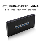 NK-818 HDMI 8x1 Multi-Viewer Supports Seamless Switch 1080P, US Plug, NK-818, US Plug