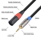 TC194BUXK108-03 3.5mm TRS Male to XLR 3pin Male Microphone Audio Cable, Length: 30cm, 3.5mm M to XLR M