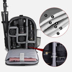 CADeN D6 V Camera Backpack Shoulders Drawbar Nylon Camera Bag, D6 V 32 x 18 x 43cm