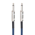 TC048BL 6.35mm Plug Male to Male Electric Guitar Mono Audio Cable, 1.8m, 3m, 5m, 10m