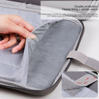 Portable Sheepskin Texture Leather Bag, For 9.7-11 inch Laptop, For 12.9-13 inch Laptop