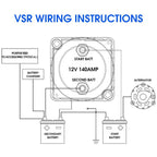 12V 140A Car Yacht RV Smart Dual Battery Isolation Controller with Relay, with Relay