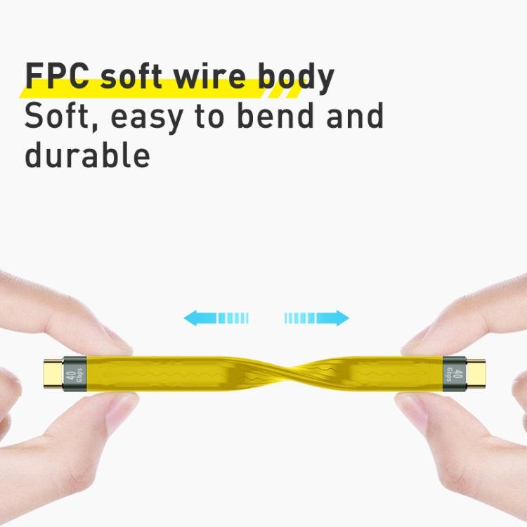 100W 10Gbps USB to USB-C/Type-C FPC Flexible Data Cable, Length: 13.8cm, 10Gbps USB to USB-C/Type-C