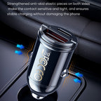 ROCK C13-F H18 Mini Portable Dual Port USB + USB-C / Type-C Car Fast Charger, C13-F H18 Mini
