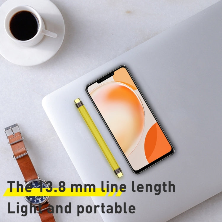 100W 40Gbps USB-C/Type-C Female to USB-C/Type-C Male FPC Flexible Data Cable, Length: 13.8cm, 40Gbps USB-C/Type-C Female to USB-C/Type-C Male