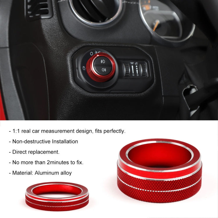For Jeep Wrangler 2018-2021 4 in 1 Car Air Conditioner Switch Headlight Button Knob Cover Trim