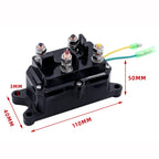 For UTV / Pickup Truck / ATV Electric Winch Relay Heavy Duty Solenoid Contactor with Rocker Arm & Switch, Winch Relay with Rocker Arm & Switch