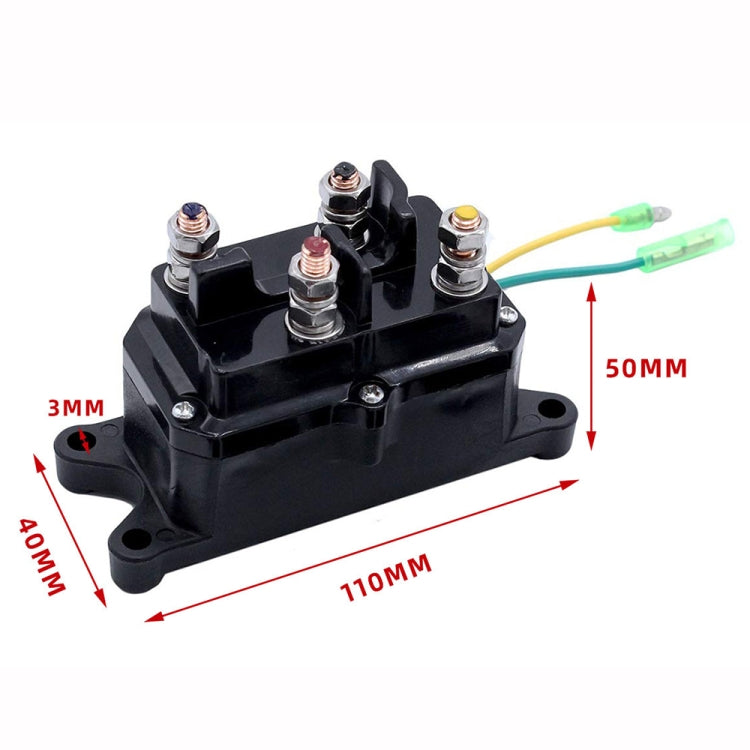 For UTV / Pickup Truck / ATV Electric Winch Relay Heavy Duty Solenoid Contactor with Rocker Arm & Switch, Winch Relay with Rocker Arm & Switch