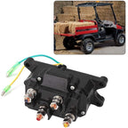 For UTV / Pickup Truck / ATV Electric Winch Relay Heavy Duty Solenoid Contactor with Rocker Arm & Switch, Winch Relay with Rocker Arm & Switch