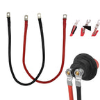 Car Yacht Battery Selector Isolator Disconnect Rotary Switch Cut With Power Cord, 50A 10AWG, 100A 8AWG, 200A 6AWG, 300A 6AWG