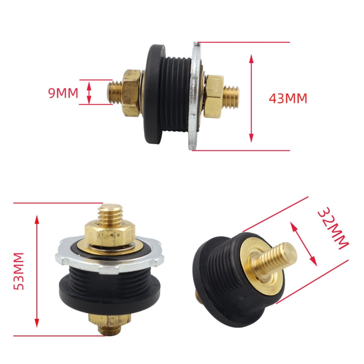 1 Pair Car Battery Charger Studs Battery Terminal Connectors, 1 Pair