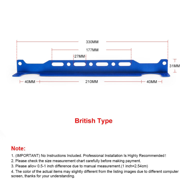 British 330mm Car Engine Oil Cooler Mounting Bracket Kit