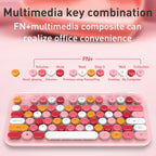 FOREV FFVWI9 Mixed Color Portable 2.4G Wireless Keyboard Mouse Set