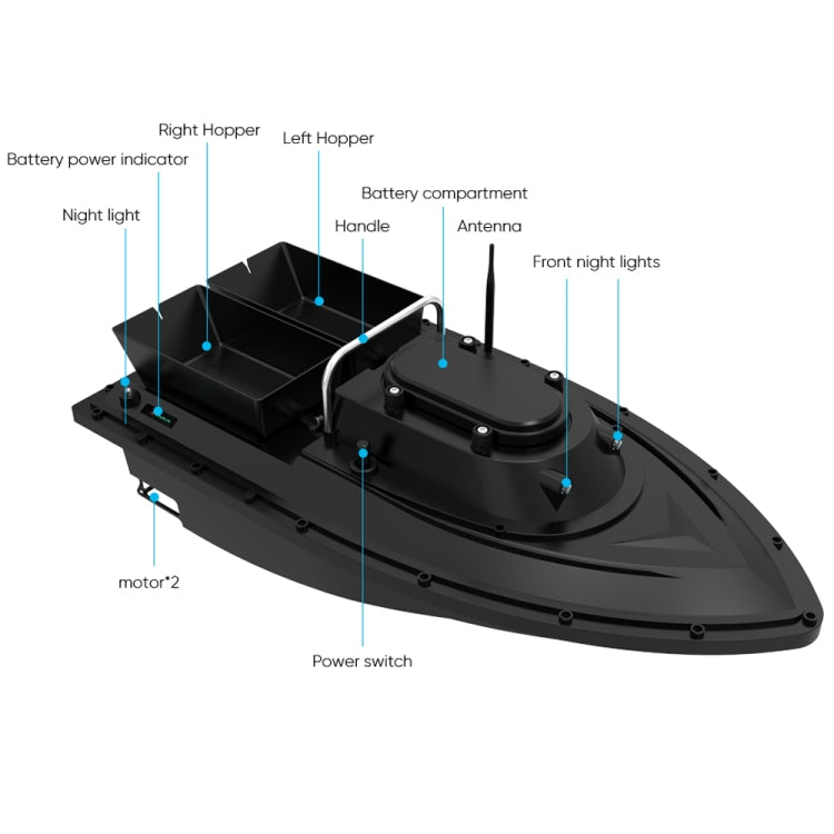 D12C Multi-function Intelligent Remote Control Nest Ship Fishing Bait Boat, D12C
