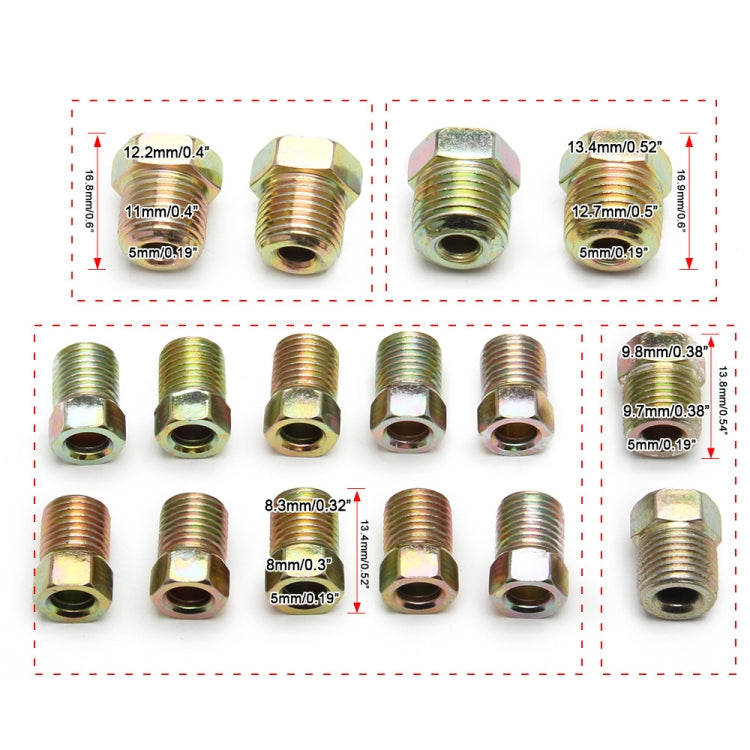 Car 25ft Zinc Plated Brass Brake Tube with Fittings, 25ft