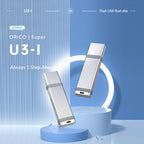 ORICO USB3.2 Gen1 USB Flash Drive, Read 260MB/s, Write 15MB/s, 32GB USB A, 32GB Type-C, 64GB USB A, 64GB Type-C, 128GB USB A, 128GB Type-C, 256GB USB A, 256GB Type-C