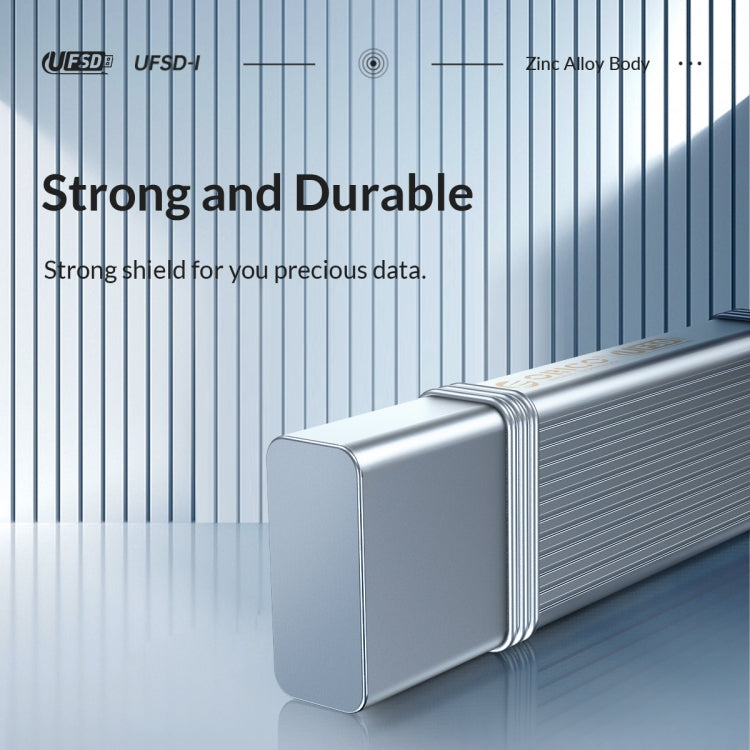 ORICO UFS Flash Drive, Read: 411MB/s, Write: 353MB/s, 64GB USB-A, 64GB Type-C, 128GB USB-A, 128GB Type-C, 256GB USB-A, 256GB Type-C, 512GB USB-A, 512GB Type-C