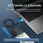 ORICO UTS1 Type-C / USB-C USB 3.0 2.5-inch SATA HDD Adapter with 12V 2A Power Adapter, 0.3m, 0.5m, 1m