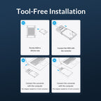 ORICO UTS1 Type-C / USB-C USB 3.0 2.5-inch SATA HDD Adapter with 12V 2A Power Adapter, 0.3m, 0.5m, 1m