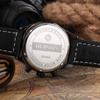 Ochstin 5043C Multifunctional Business Waterproof Leather Strap Quartz Watch