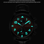 Ochstin 5043G Multifunctional Waterproof Leather Strap Quartz Watch