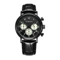 Ochstin 5081A Multifunctional Luminous Waterproof Leather Strap Quartz Watch