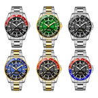 Ochstin 5019B Multifunctional Waterproof Stainless Steel Strap Quartz Watch
