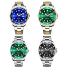 Ochstin 5019F Fashion Business Single Calendar Waterproof Stainless Steel Strap Quartz Watch