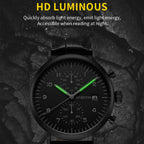 Ochstin 5076D Multifunctional Business Leather Waterproof Luminous Quartz Watch