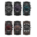 Ochstin 7227 Multifunctional Business Leather Wrist Wrist Waterproof Quartz Watch