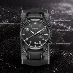 Ochstin 7228 Multifunctional Business Leather Wrist Wrist Waterproof Quartz Watch