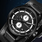 Ochstin 7235 Multifunctional Business Leather Wrist Wrist Waterproof Quartz Watch