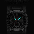 Ochstin 7233 Multifunctional Business Leather Wrist Wrist Waterproof Quartz Watch