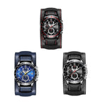 Ochstin 7233 Multifunctional Business Leather Wrist Wrist Waterproof Quartz Watch