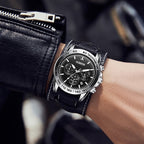 Ochstin 7234 Multifunctional Business Leather Wrist Wrist Waterproof Quartz Watch