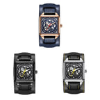 Ochstin 7237 Business Leather Wrist Wrist Waterproof Luminous Skeleton Mechanical Watch