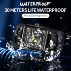 Ochstin 7237 Business Leather Wrist Wrist Waterproof Luminous Skeleton Mechanical Watch