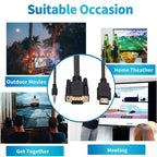 HDMI to VGA Adapter Cable with Audio, Length 1.8m, HDMI to VGA