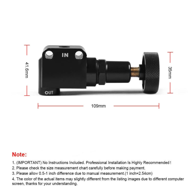 Car Brake Bias Proportioning Valve Pressure Regulator with 1/8-27 NPT Connectors, 1/8-27 NPT Connectors
