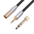 SB423M120-03 6.35mm + 3.5mm Male to Mini XLR 3pin Male Audio Cable, Length: 30cm, 6.35mm+3.5mm to Mini XLR