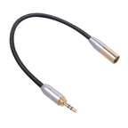 SB423M120-03 6.35mm + 3.5mm Male to Mini XLR 3pin Male Audio Cable, Length: 30cm, 6.35mm+3.5mm to Mini XLR