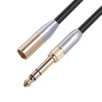 SB423M120-03 6.35mm + 3.5mm Male to Mini XLR 3pin Male Audio Cable, Length: 30cm, 6.35mm+3.5mm to Mini XLR