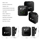 Yanmai GF525 2 in 1 Broadcast 2.4G Wireless Lavalier Microphone Mini Clip-on Mic with LED Display