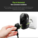Plug-in LED Thermostat, EU Plug, BHT12-E, BHT12-EW