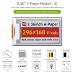 Waveshare 2.36 inch 296×168 E-paper Module, 2.36 inch