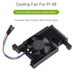 Waveshare Dedicated All-In-One Aluminum Alloy Cooling Fan, For Raspberry Pi 4B
