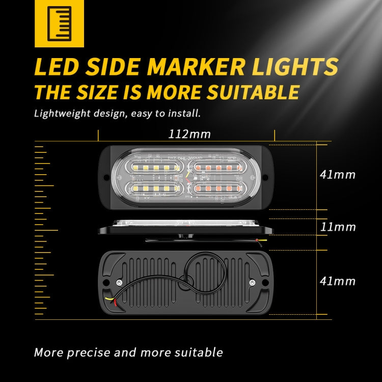 2pcs DC12-24V 3.2W Car 20LED Ultra-thin Strobe Light, 20LED