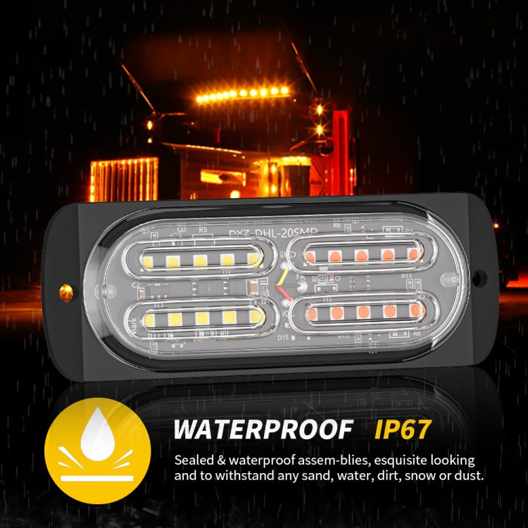 2pcs DC12-24V 3.2W Car 20LED Ultra-thin Strobe Light, 20LED